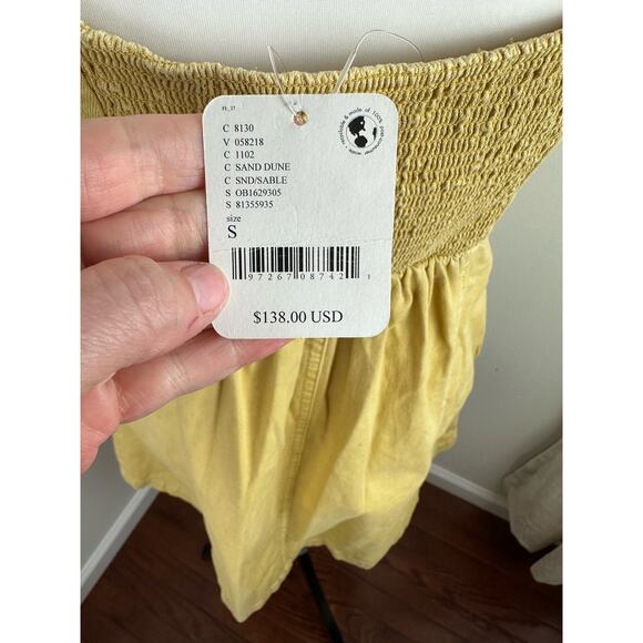 NWT Free People Cheyenne Denim Dress in Sand Dune - Small - Picture 8 of 10